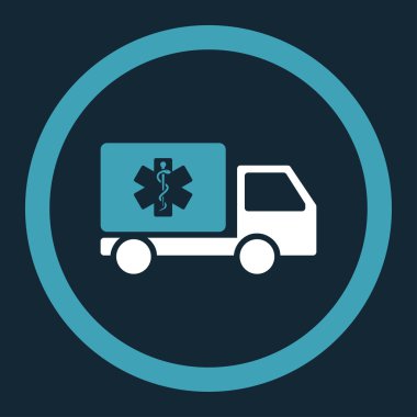 Tıbbi sevk irsaliyesi yuvarlak vektör simgesi