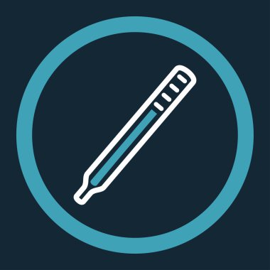 Tıbbi termometre yuvarlak vektör simgesi