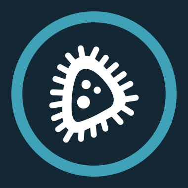 Mikro parazit yuvarlak vektör simgesi