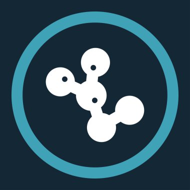 Mikrop kolonisi yuvarlak vektör simgesi