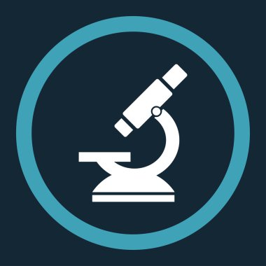 Mikroskop yuvarlak vektör simgesi