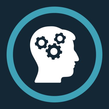 Zihin yuvarlak vektör simgesi