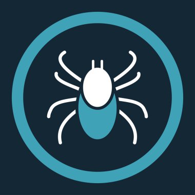 Mite yuvarlak vektör simgesi