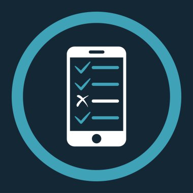 Mobil Test yuvarlak vektör simgesi