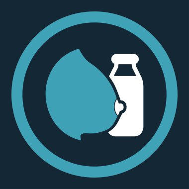 Anne sütü yuvarlak vektör simgesi