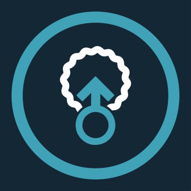 Ovum penetrasyon yuvarlak vektör simgesi