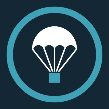 Paraşüt yuvarlak vektör simgesi