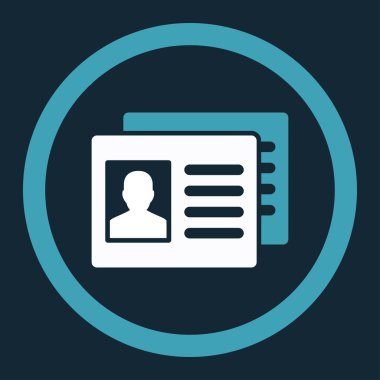 Hasta hesapları yuvarlak vektör simgesi