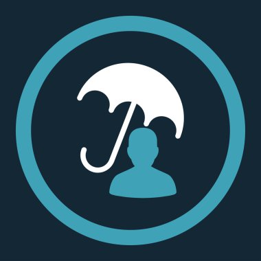 Hasta bakımı yuvarlak vektör simgesi