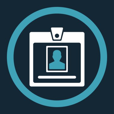 Kişi rozet yuvarlak vektör simgesi