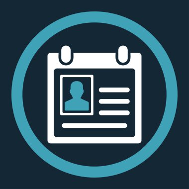 Kişisel rozet yuvarlak vektör simgesi