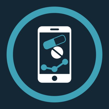 Eczane Online raporu vektör simge yuvarlak