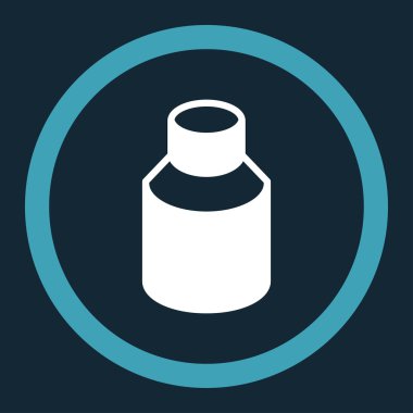 Phial yuvarlak vektör simgesi