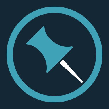 PIN yuvarlak vektör simgesi