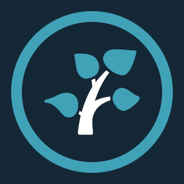 Bitki yuvarlak vektör simgesi