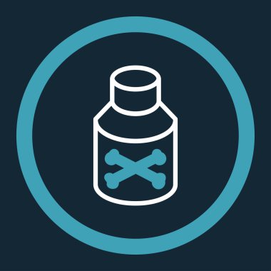 Zehir şişe yuvarlak vektör simgesi