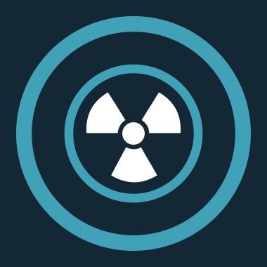 Radyasyon tehlike yuvarlak vektör simgesi