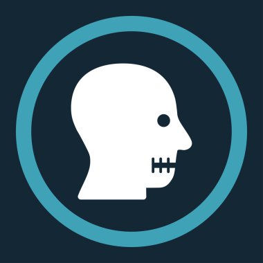 Dikili ağız yuvarlak vektör simgesi