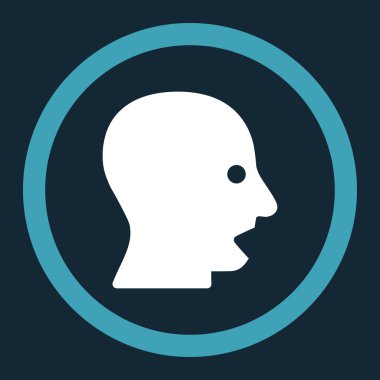 Bağırarak kafa vektör simge yuvarlak