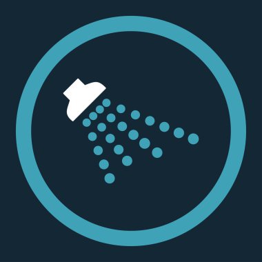 Duş yuvarlak vektör simgesi