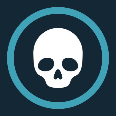 Kafatası yuvarlak vektör simgesi