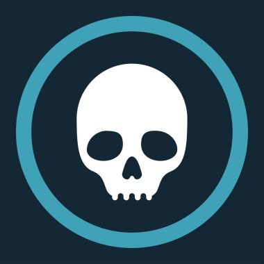 Kafatası yuvarlak vektör simgesi