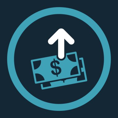 Para yuvarlak vektör simge harcamak