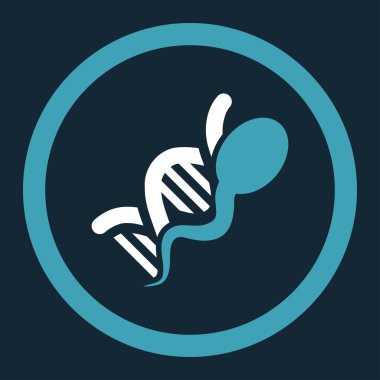 Sperm genom yuvarlak vektör simgesi