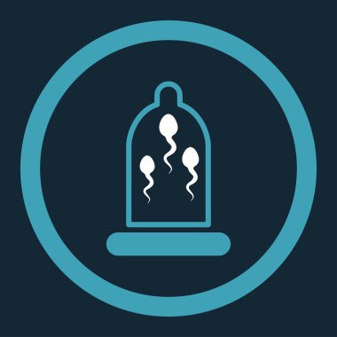 Sperm prezervatif yuvarlak vektör simgesi