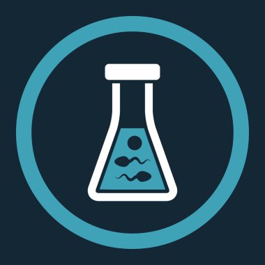 Sperm sıvı yuvarlak vektör simgesi