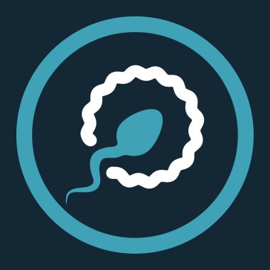 Sperm penetrasyon yuvarlak vektör simgesi