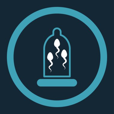 Sperm koruma yuvarlak vektör simgesi