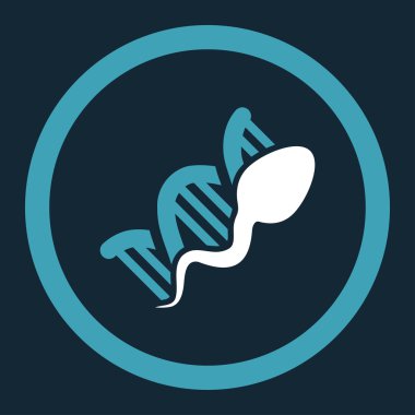 Sperm çoğaltma yuvarlak vektör simgesi