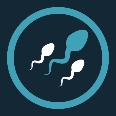 Sperm yuvarlak vektör simgesi