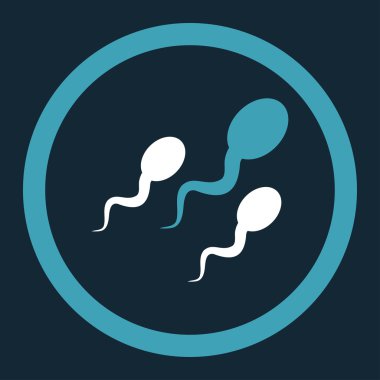 Sperm yuvarlak vektör simgesi