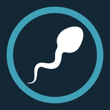 Spermatozoon yuvarlak vektör simgesi