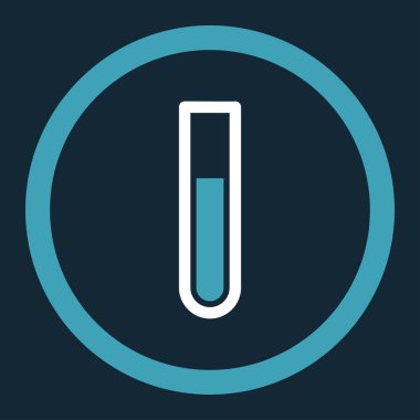 Test tüpü yuvarlak vektör simgesi