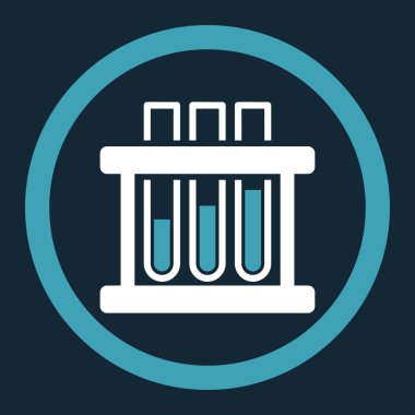 Test tüpleri yuvarlak vektör simgesi