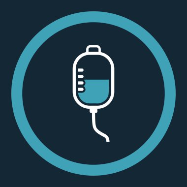 Terapi damlalık yuvarlak vektör simgesi