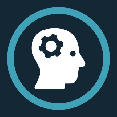 Düşünme yuvarlak vektör simgesi