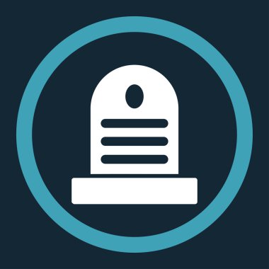 Mezar taşı yuvarlak vektör simgesi