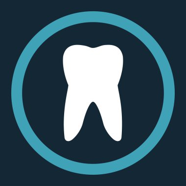 Diş yuvarlak vektör simgesi