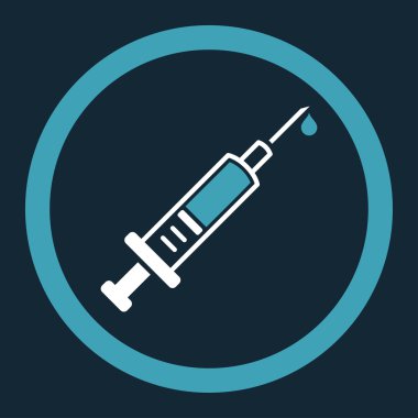 Aşı yuvarlak vektör simgesi