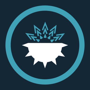 Viral yapısı yuvarlak vektör simgesi