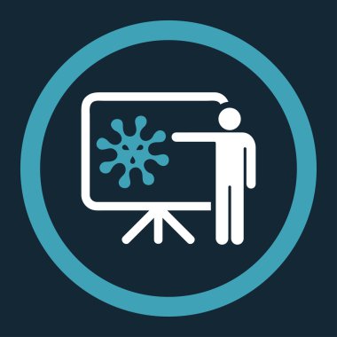 Virüs rapor vektör simge yuvarlak