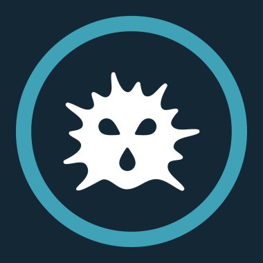 Virüs yapısı yuvarlak vektör simgesi