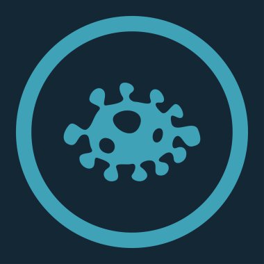 Bakteri yuvarlak vektör simgesi