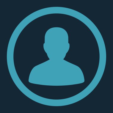 Portre yuvarlak vektör simgesi