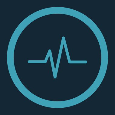 Nabız yuvarlak vektör simgesi