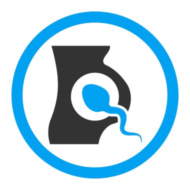 Suni tohumlama yuvarlak vektör simgesi